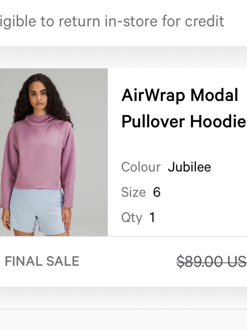 lululemon athletica AirWrap Modal Pullover Hoodie - Jubilee Pink